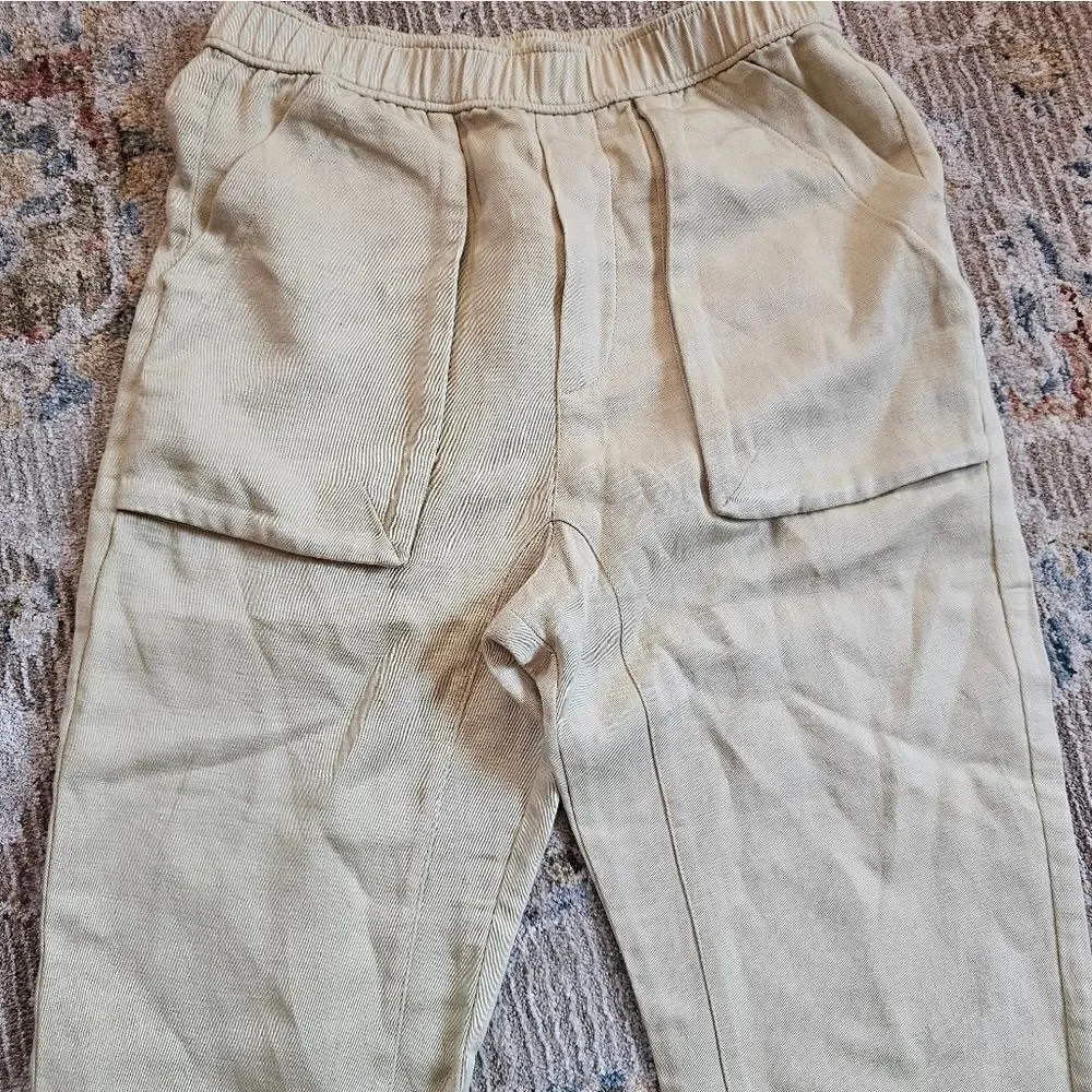 Zara pale yellow cropped pants. Sz s with 24